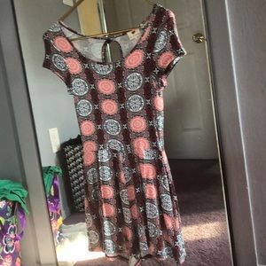 Pink white black romper